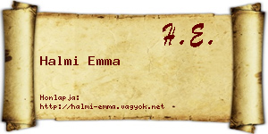 Halmi Emma névjegykártya